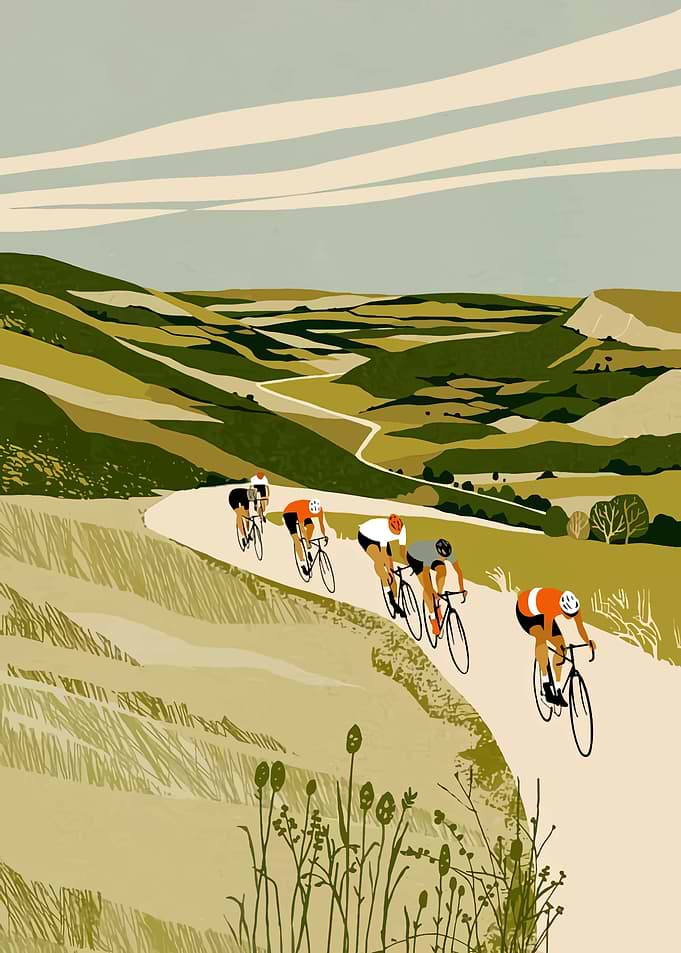 Cycling Through Hills