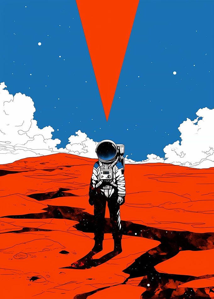 Astronaut on Mars