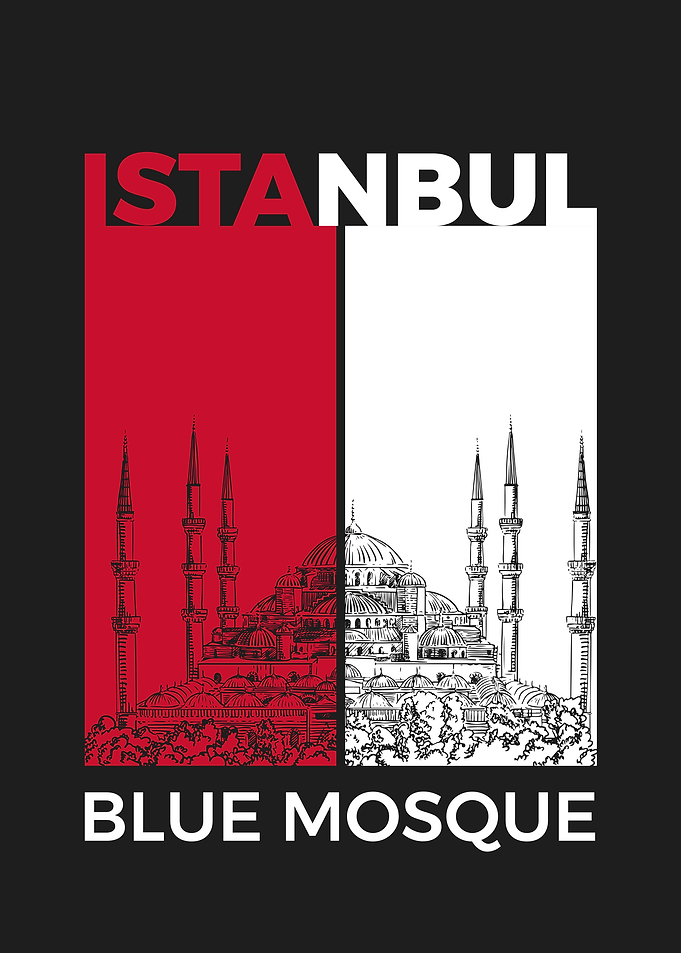 Istanbul Blue Mosque Illustration