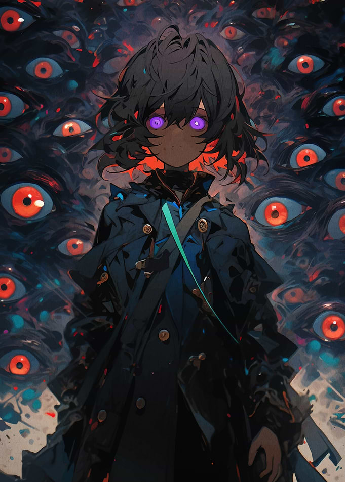 Anime Girl with Eyes