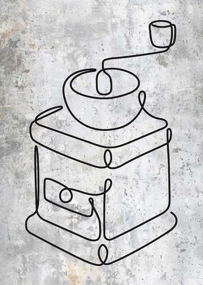 Coffee Grinder Line Art