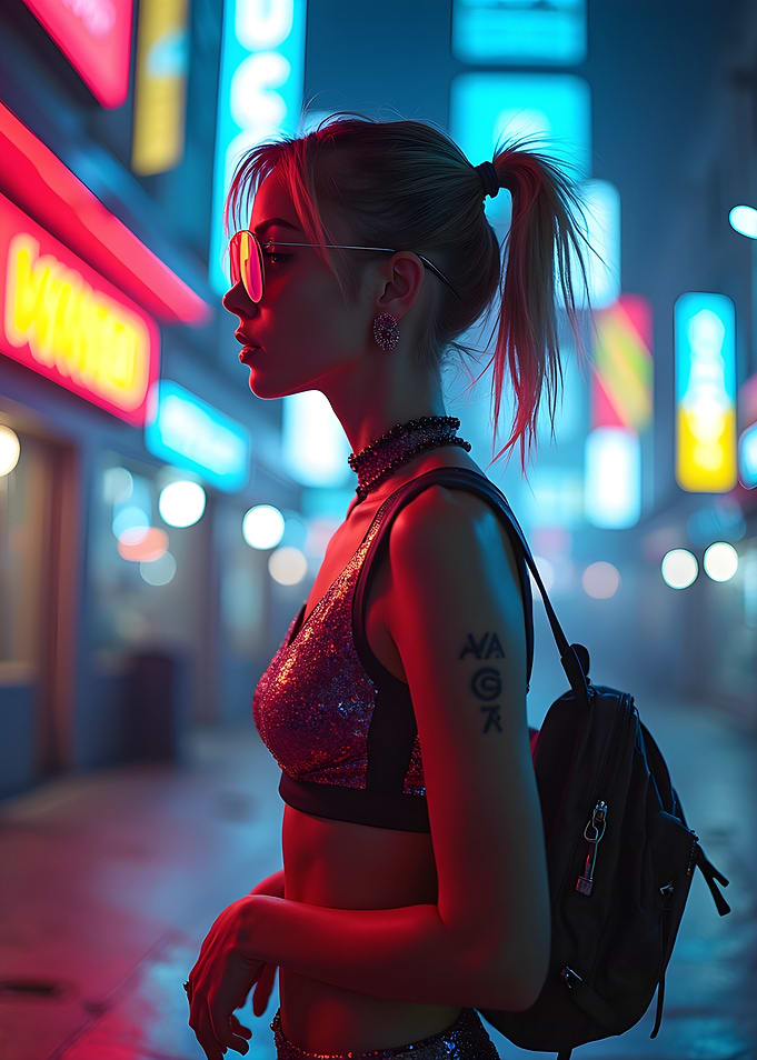 Neon City Woman