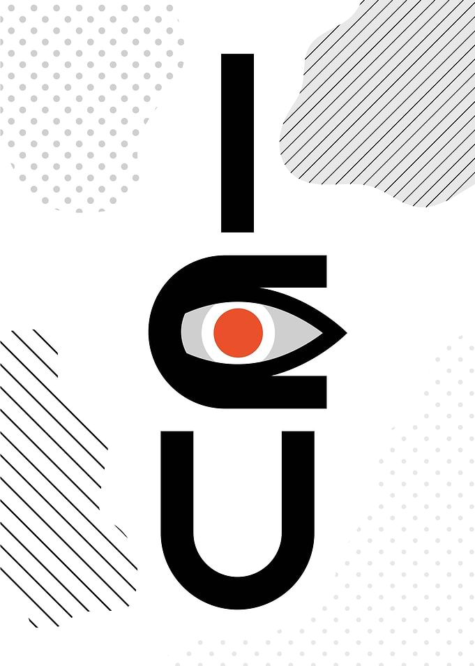 Eye Symbol with Geometric Shapes