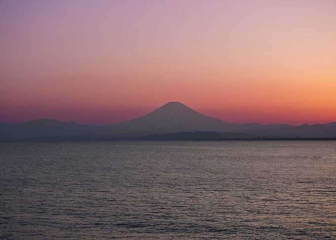 Sunset over Sagami Bay