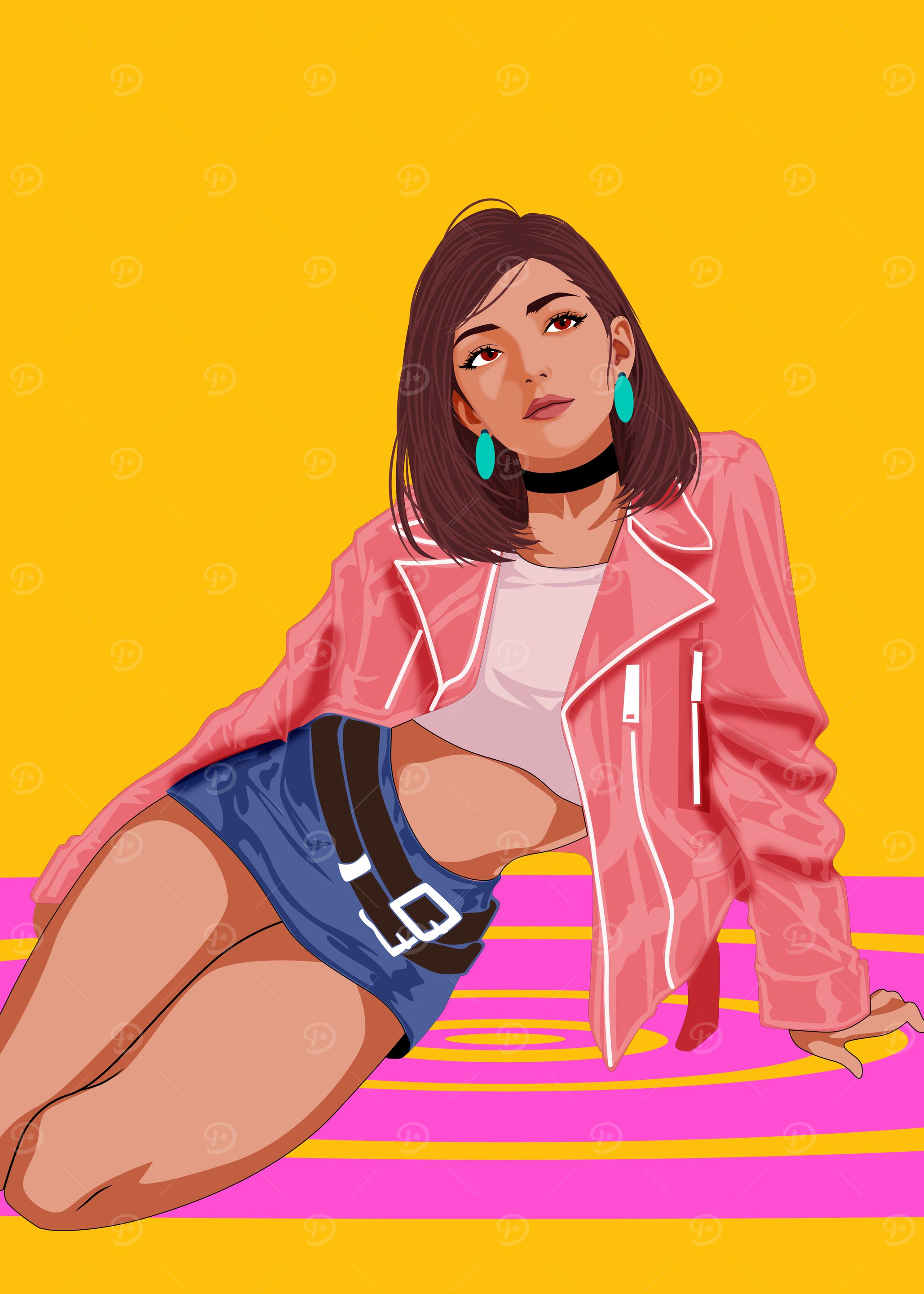 Anime Girl in Pink Jacket