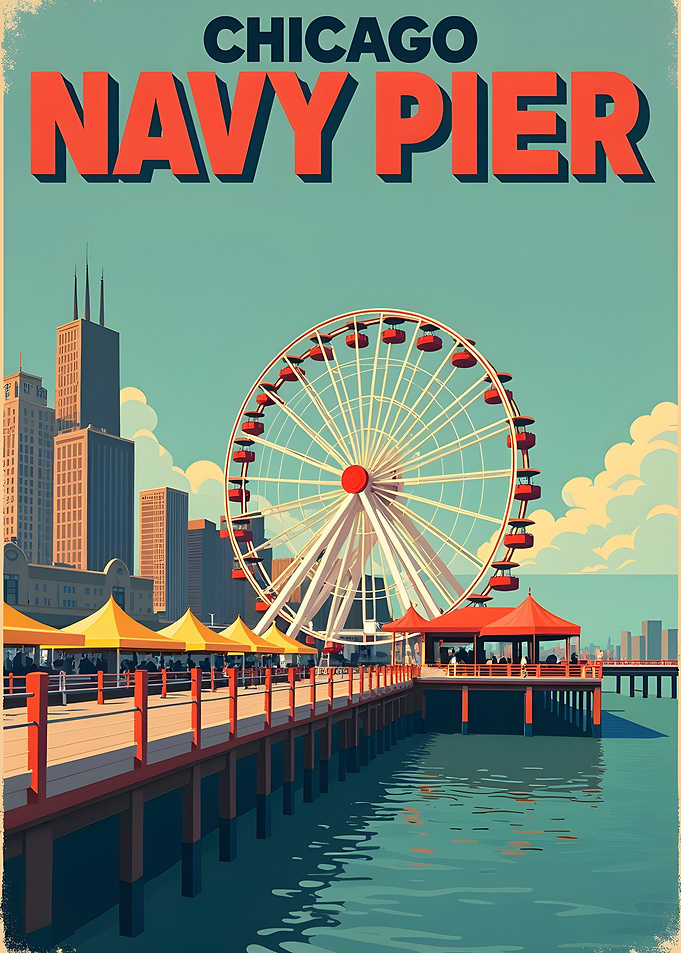Chicago Navy Pier Poster