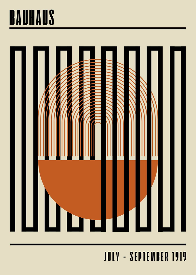 Bauhaus Geometric Art Print