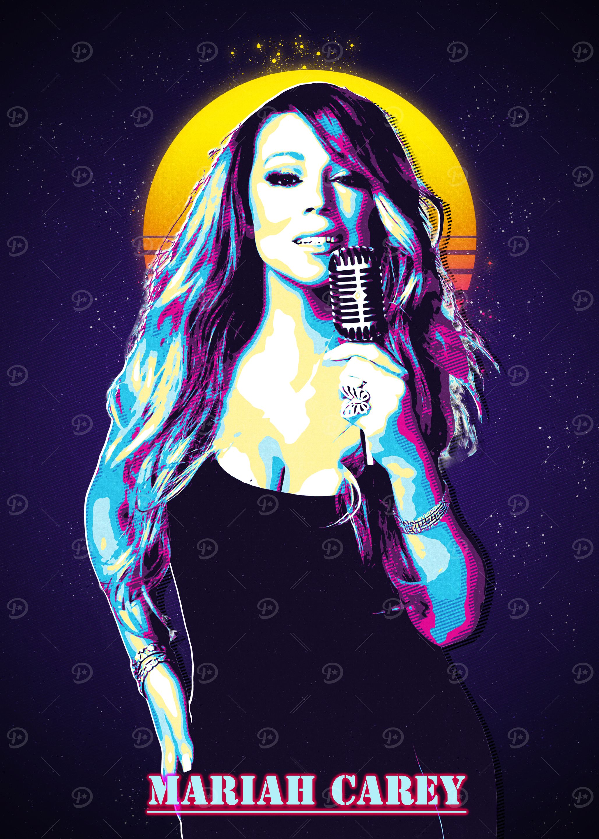 Mariah Carey Retro Poster