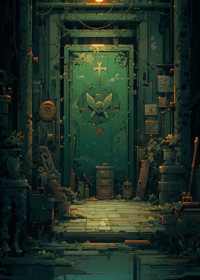Mysterious Green Door