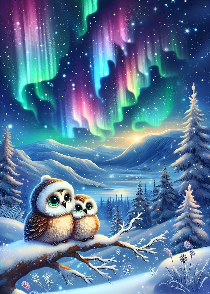 Snowy Owl Light Show
