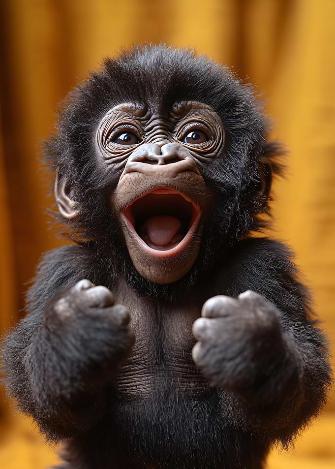 Baby Gorilla Portrait