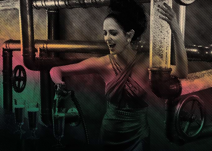 Woman in Industrial Setting