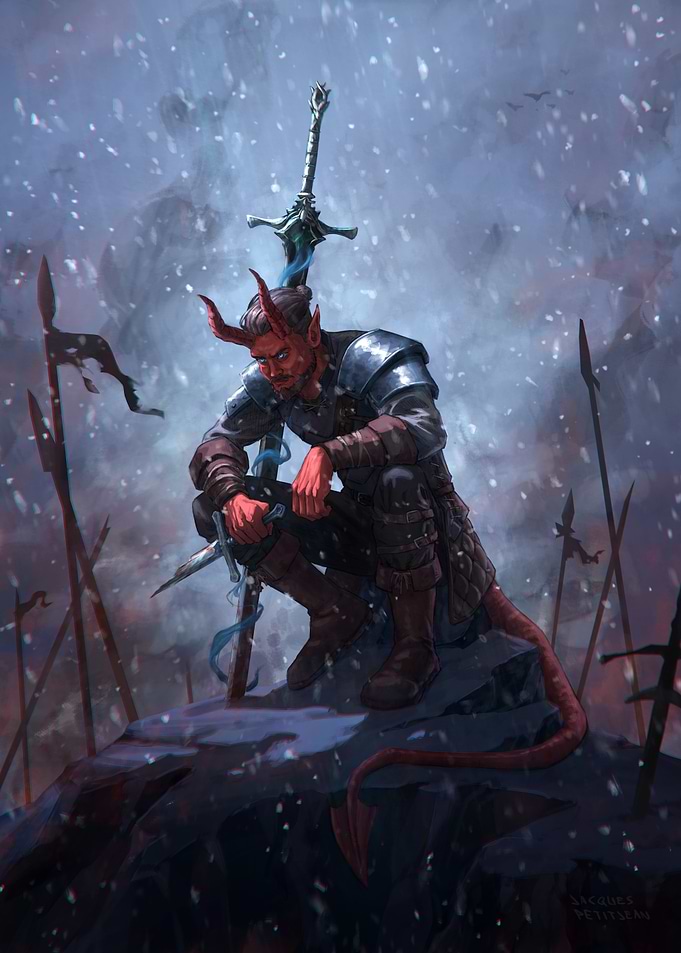 Demon Warrior in Snow