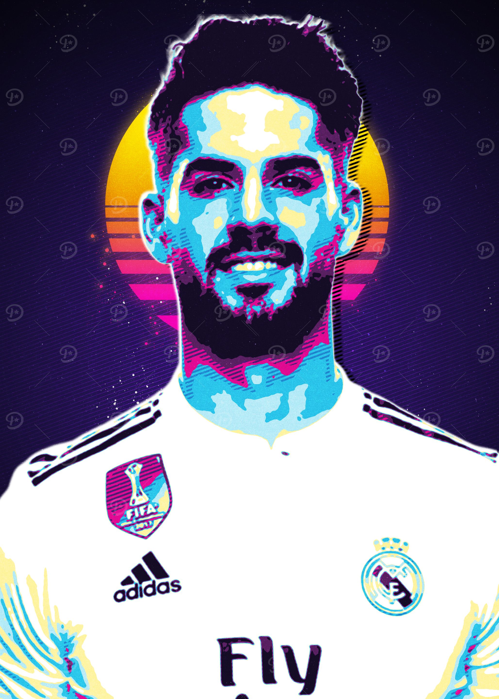 Karim Benzema Retro Art
