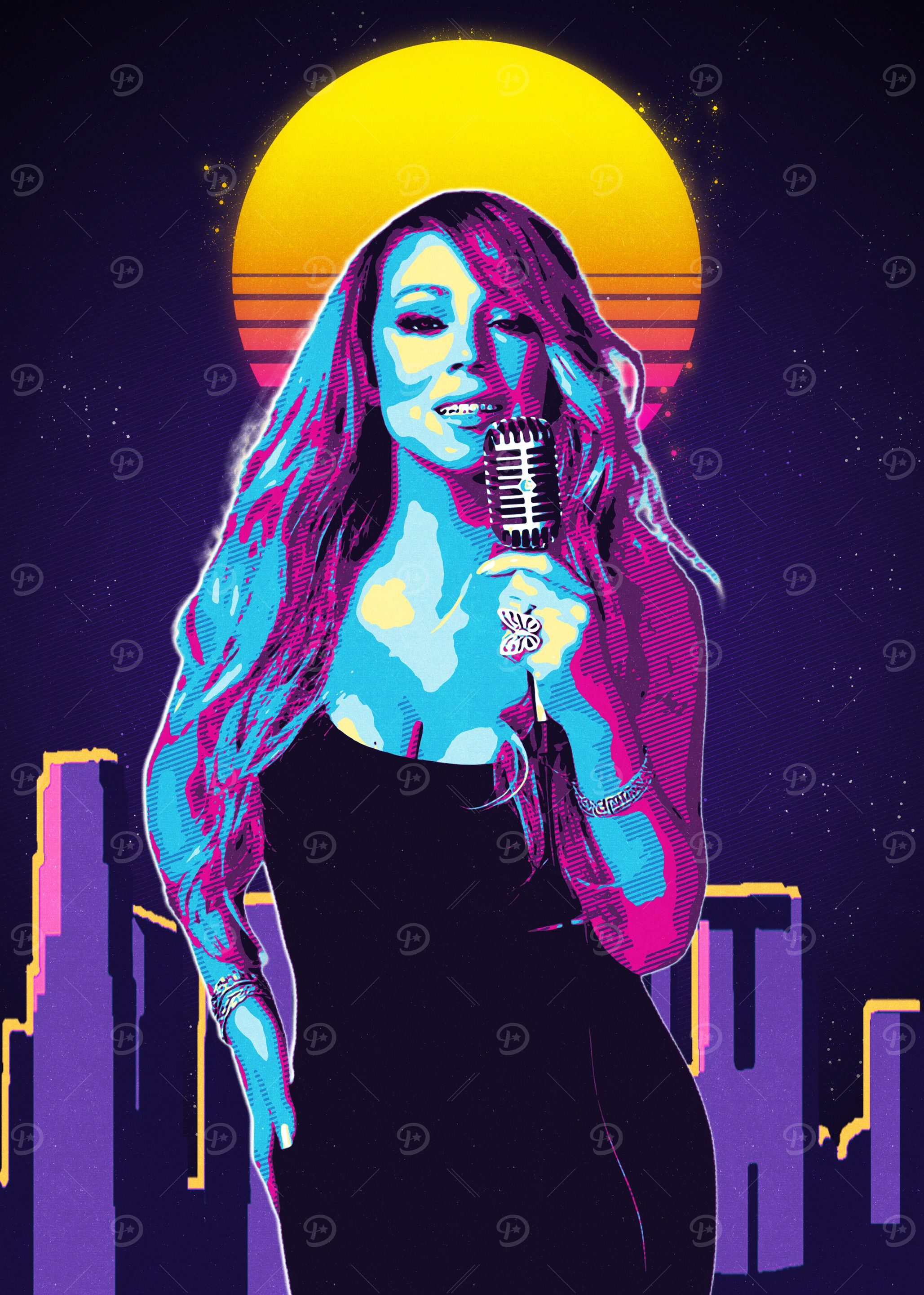 Mariah Carey Retro Pop Art