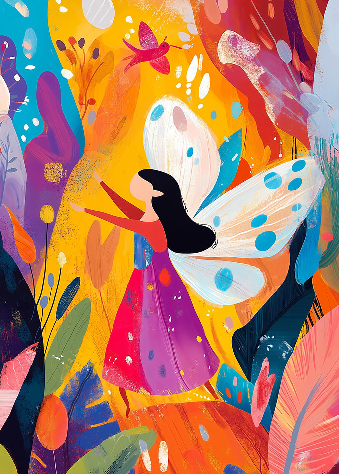 Fauvist Fairy in a Vibrant Magical Forest