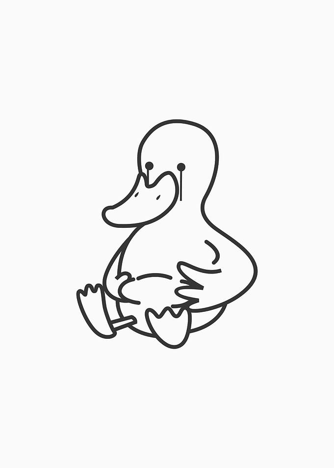 Crying fat Duck Cartoon