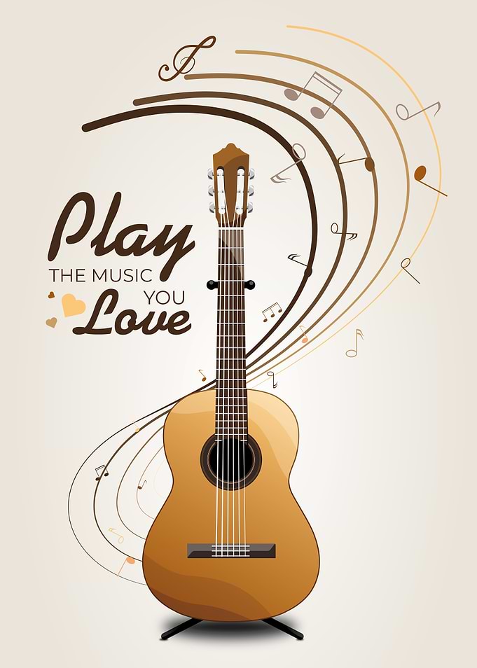 Acoustic Guitar Music Poster