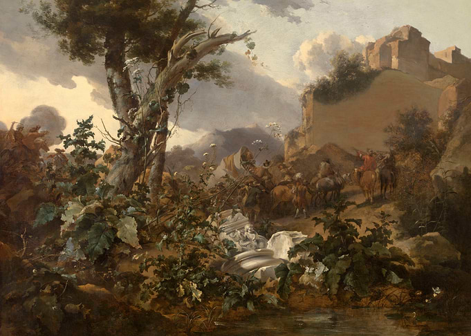 Cavalry Battle in the italian landscape