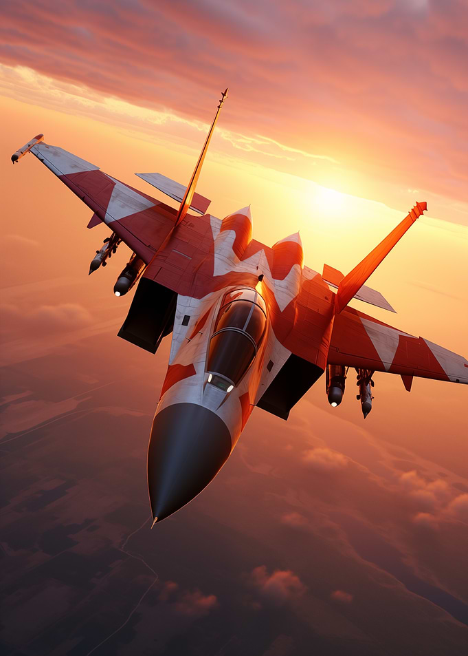 Fighter Jet Sunset