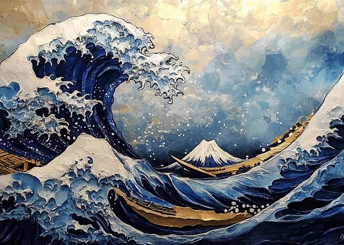 Great Wave Painting