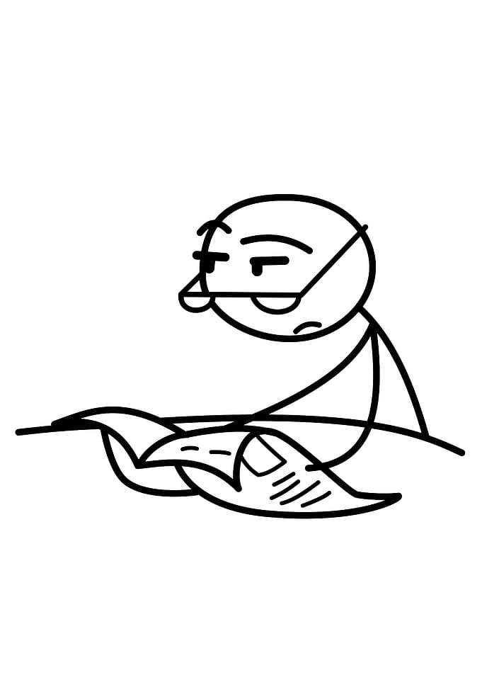 Stick Figure Reading