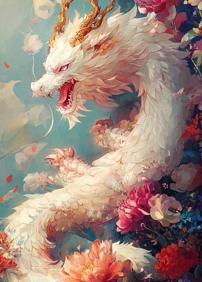 White Dragon in Bloom