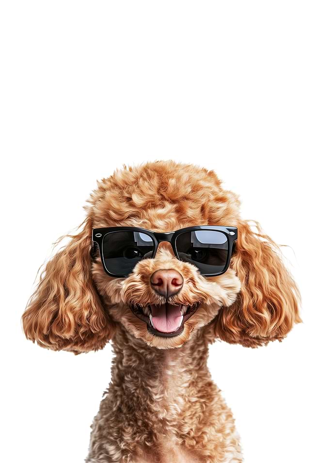 Cool Poodle dog in Sunglasses