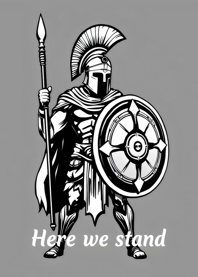 Spartan Warrior Illustration