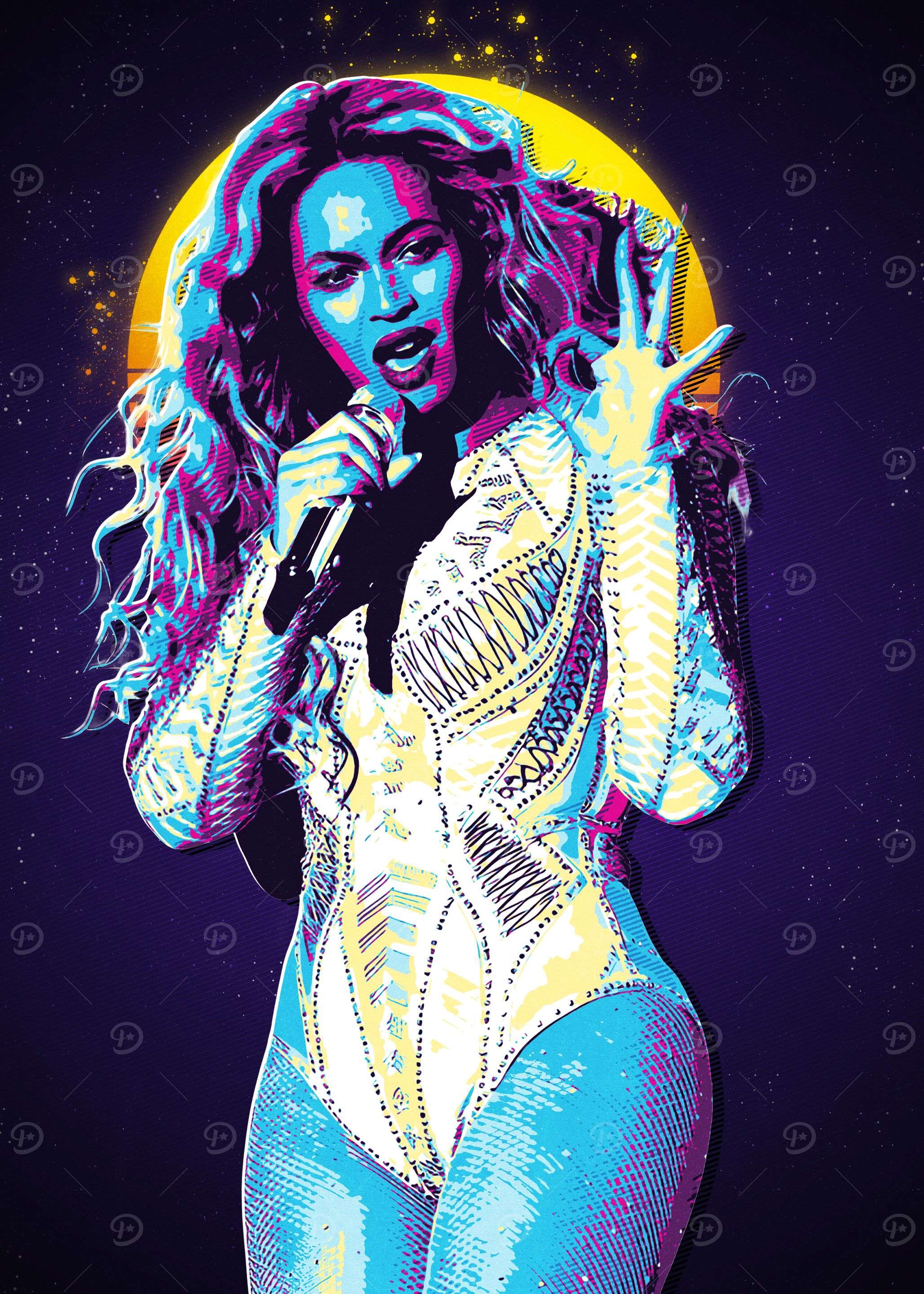 Beyonce Retro Pop Art 1