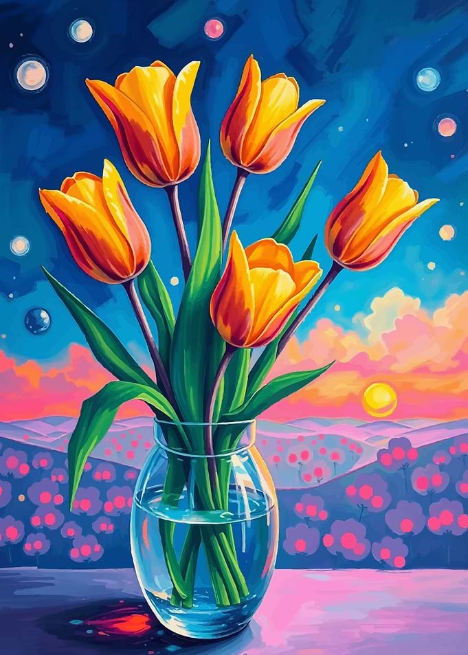 Tulips in a Vase
