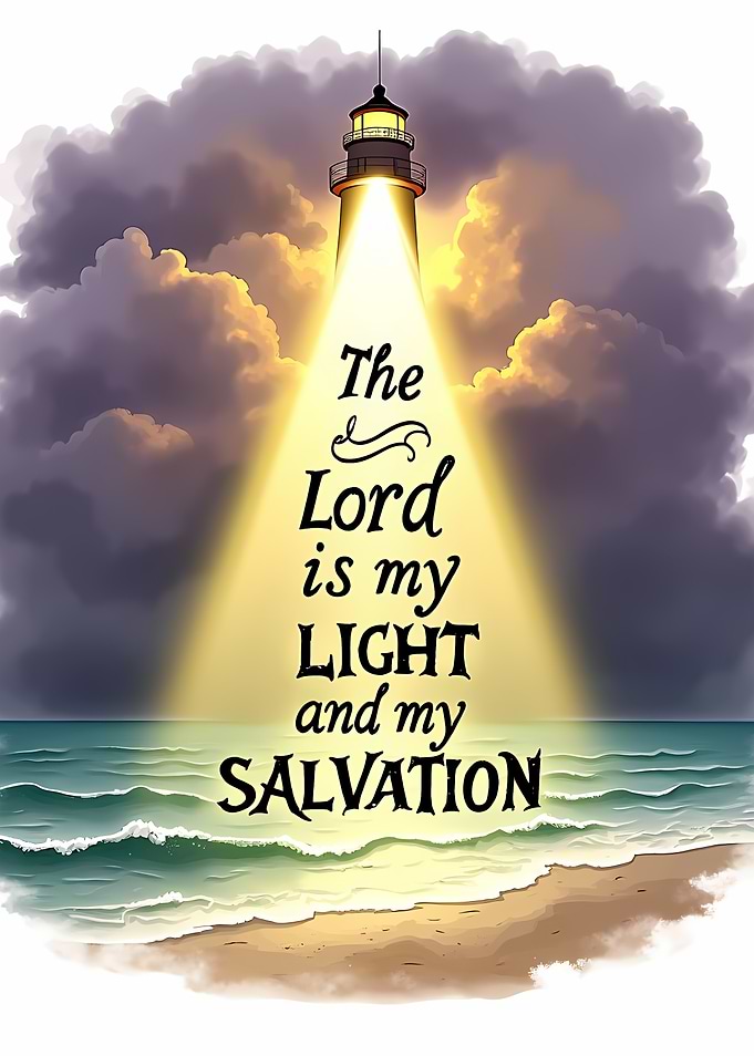 The Lord is My Light and My Slavation - biblical quote