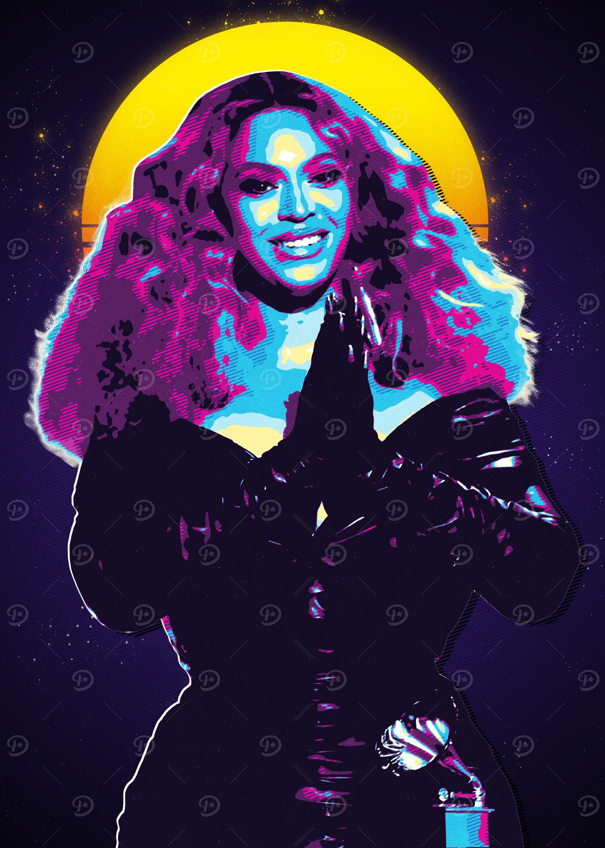 Beyonce Retro Pop Art part