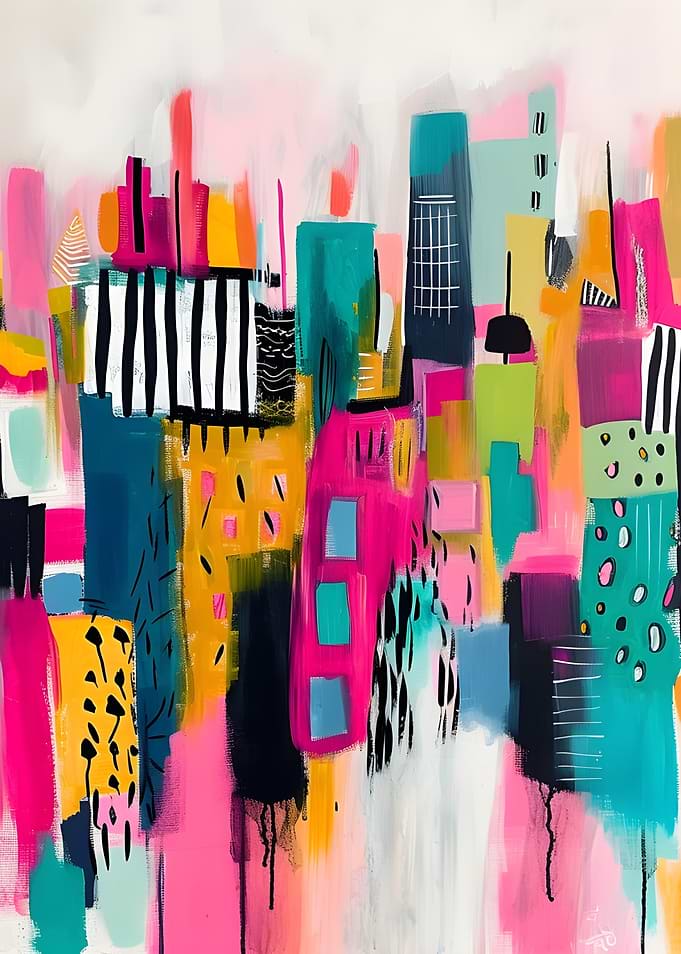 Abstract Cityscape Painting