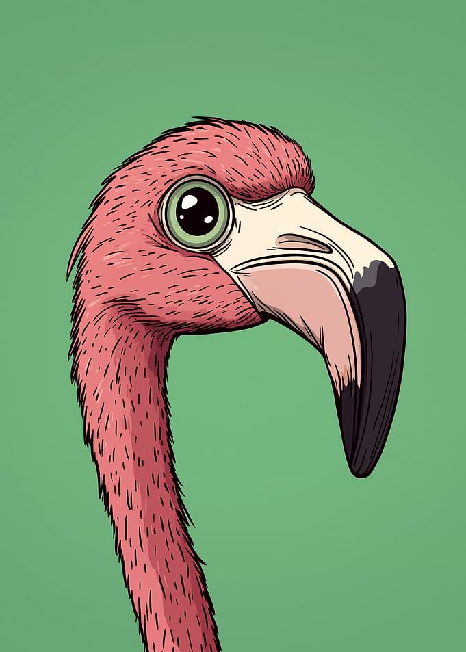 Pink Flamingo Portrait