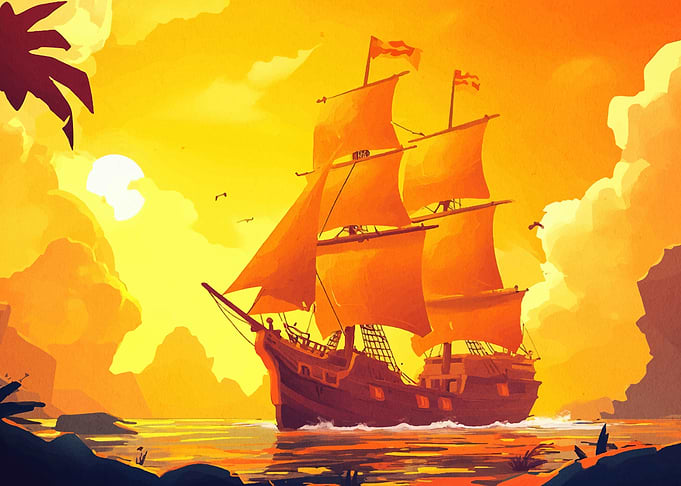 Sunset Sailboat