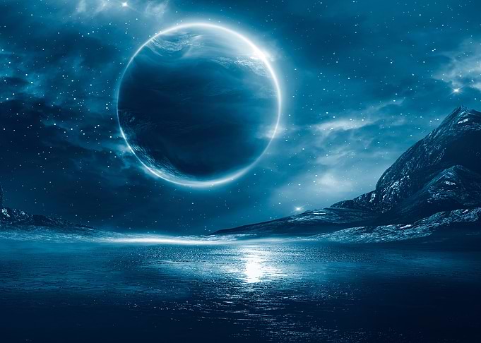 Blue Planet Night Sky