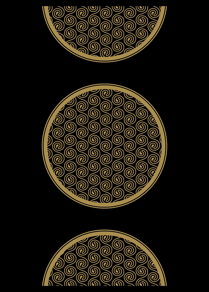 Gold Swirl Pattern Art