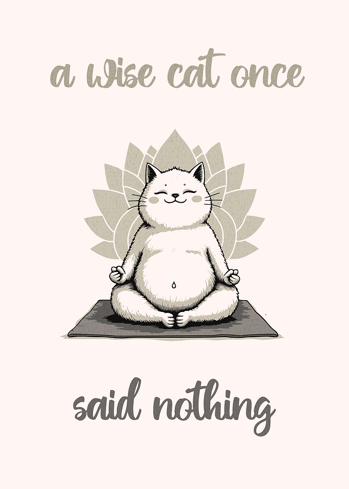 Wise Cat Meditating