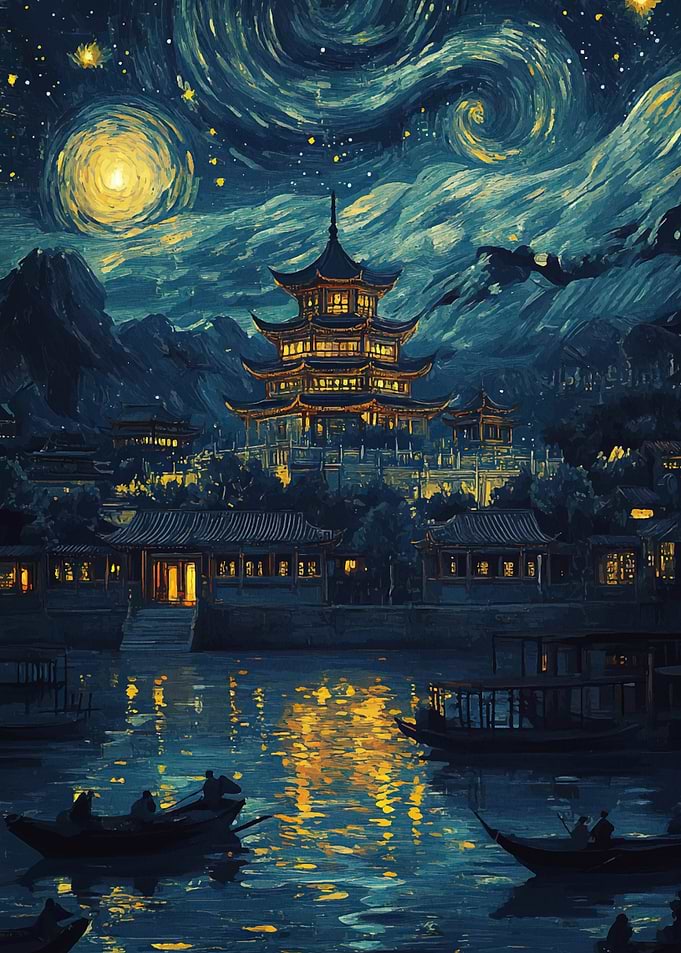Starry Night Pagoda