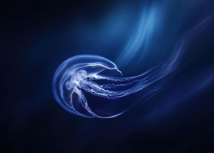 Jellyfish in Blue