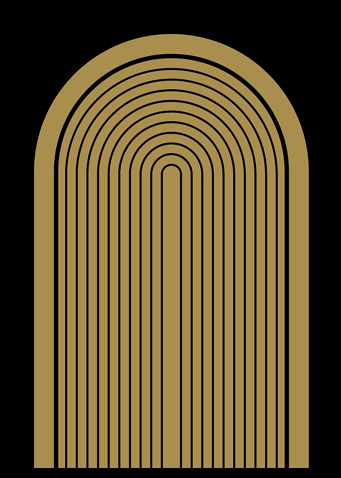 Gold Arch Abstract Art
