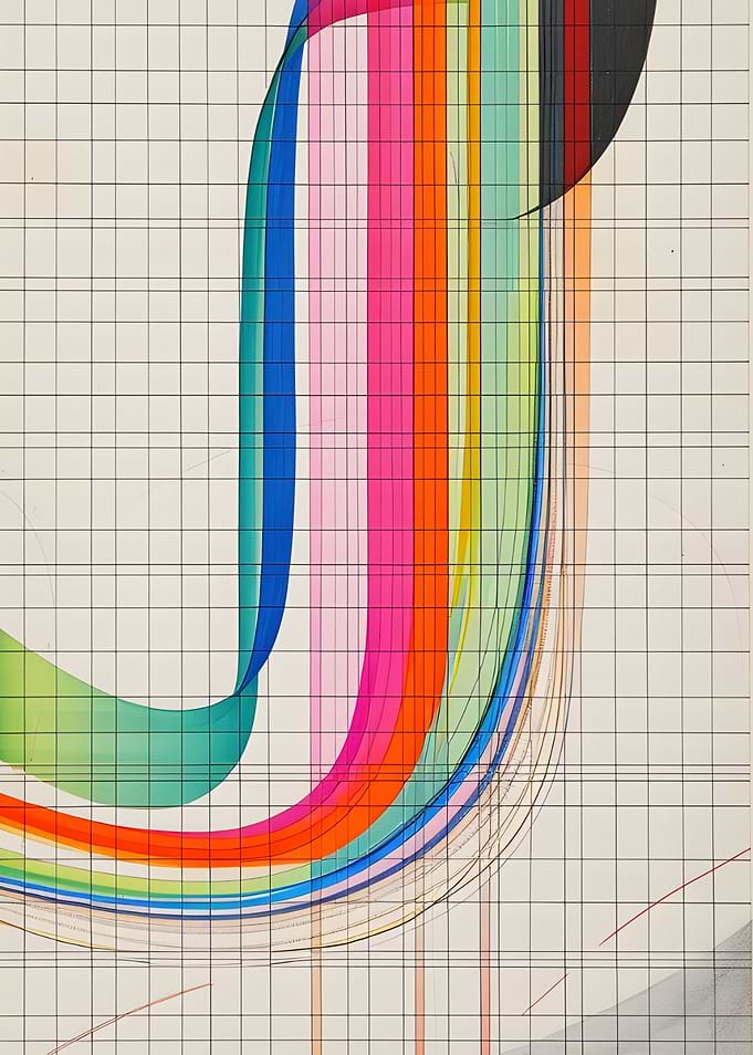 Abstract Colorful Lines