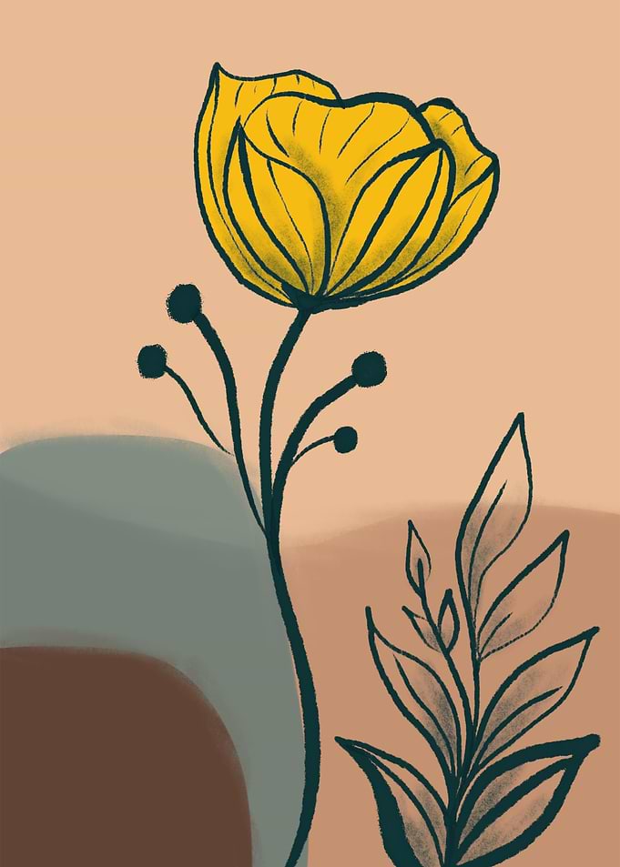 Yellow Flower Illustration