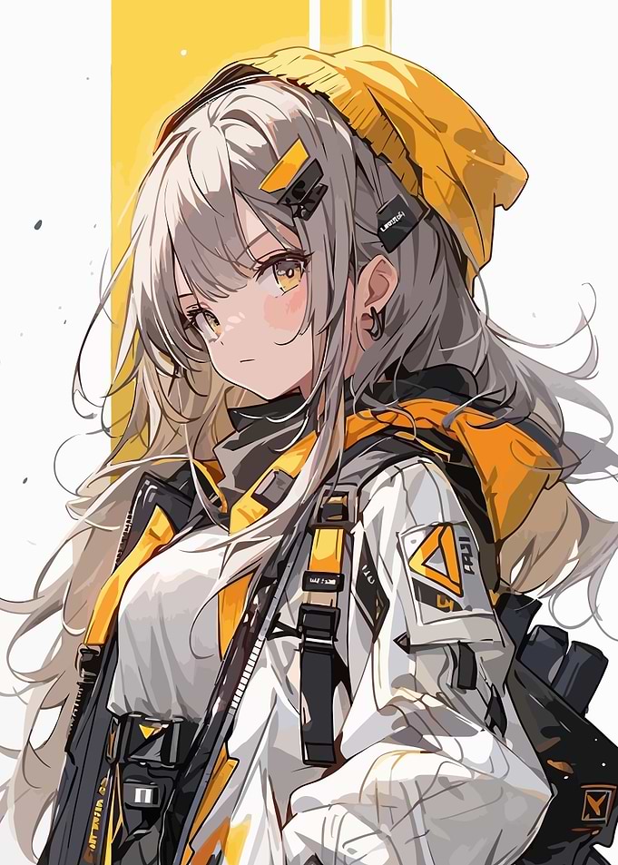 Anime Girl in Yellow Hoodie