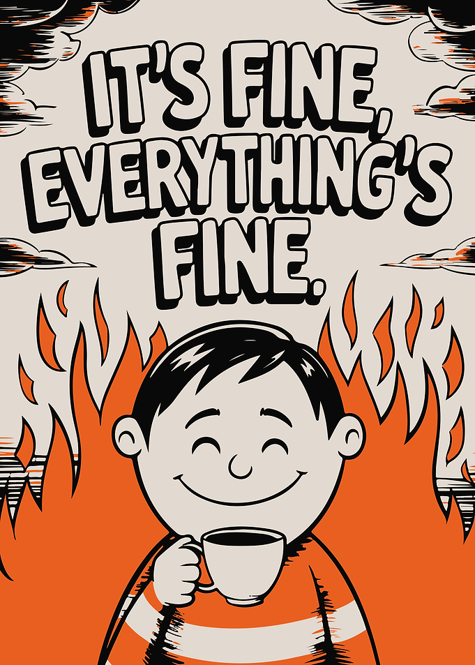 Funny Sarcastic It Is Fine Ironic Quote