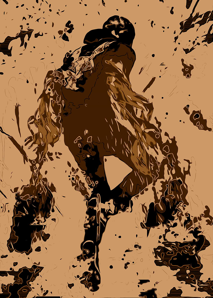 Abstract Figure in Brown