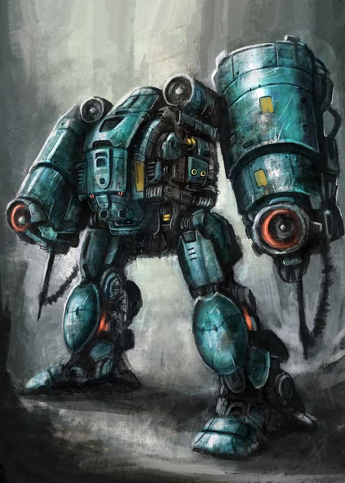 Teal Mech Robot