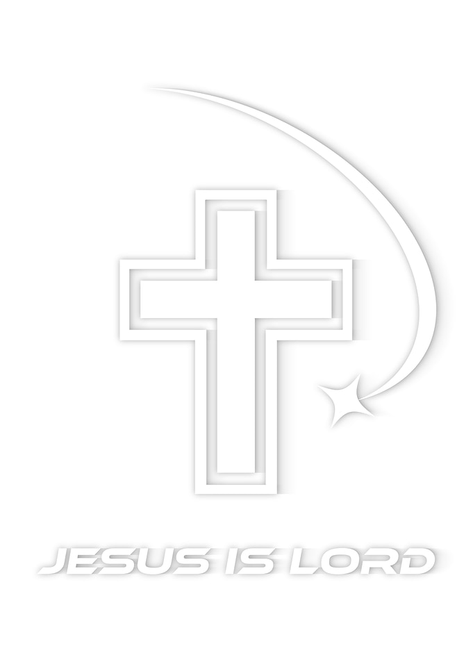 Jesus Is Lord Cross White Out