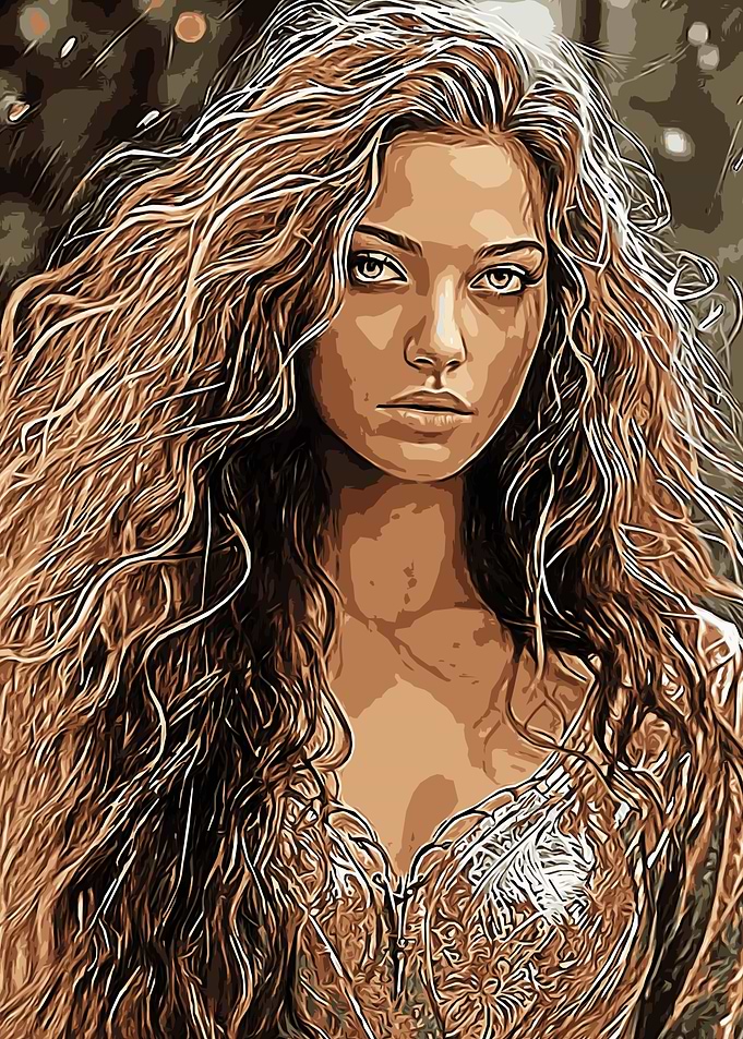 Woman with Long Brown Hair